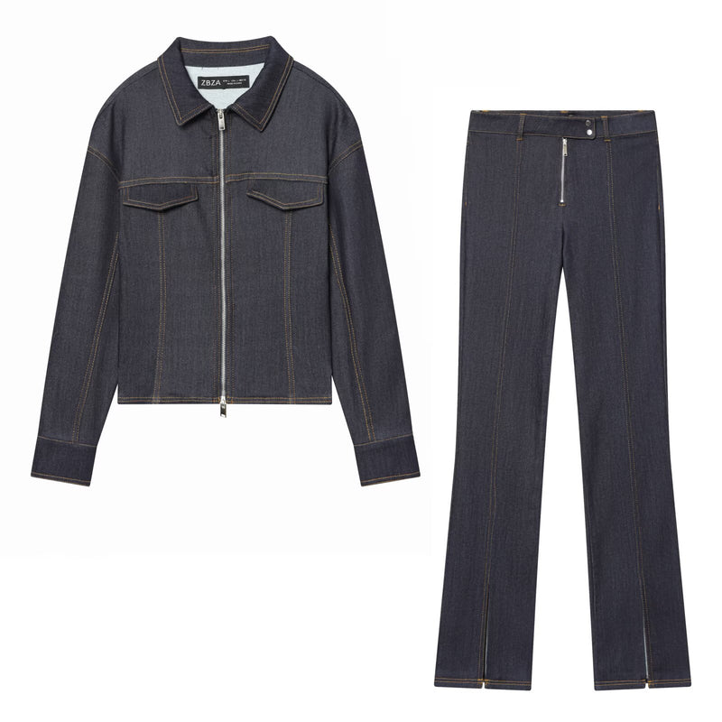 Violet | denim matching set