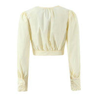Juno | white puff sleeve top