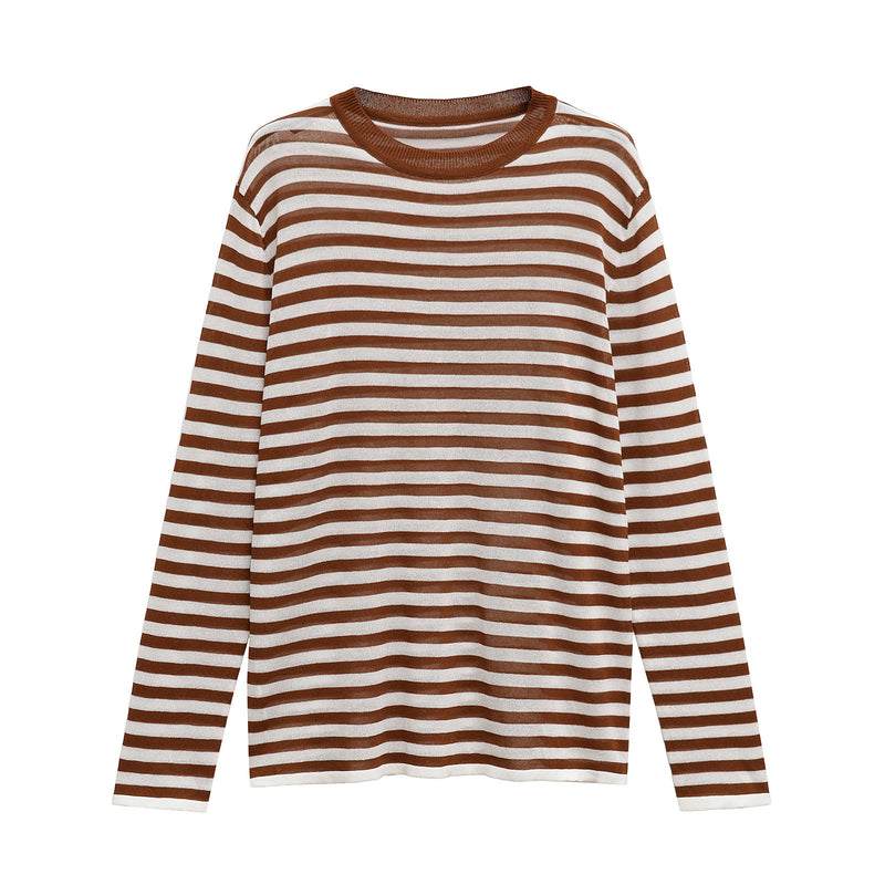 Violet | striped long sleeve top