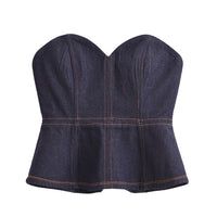 Harriet | denim corset top