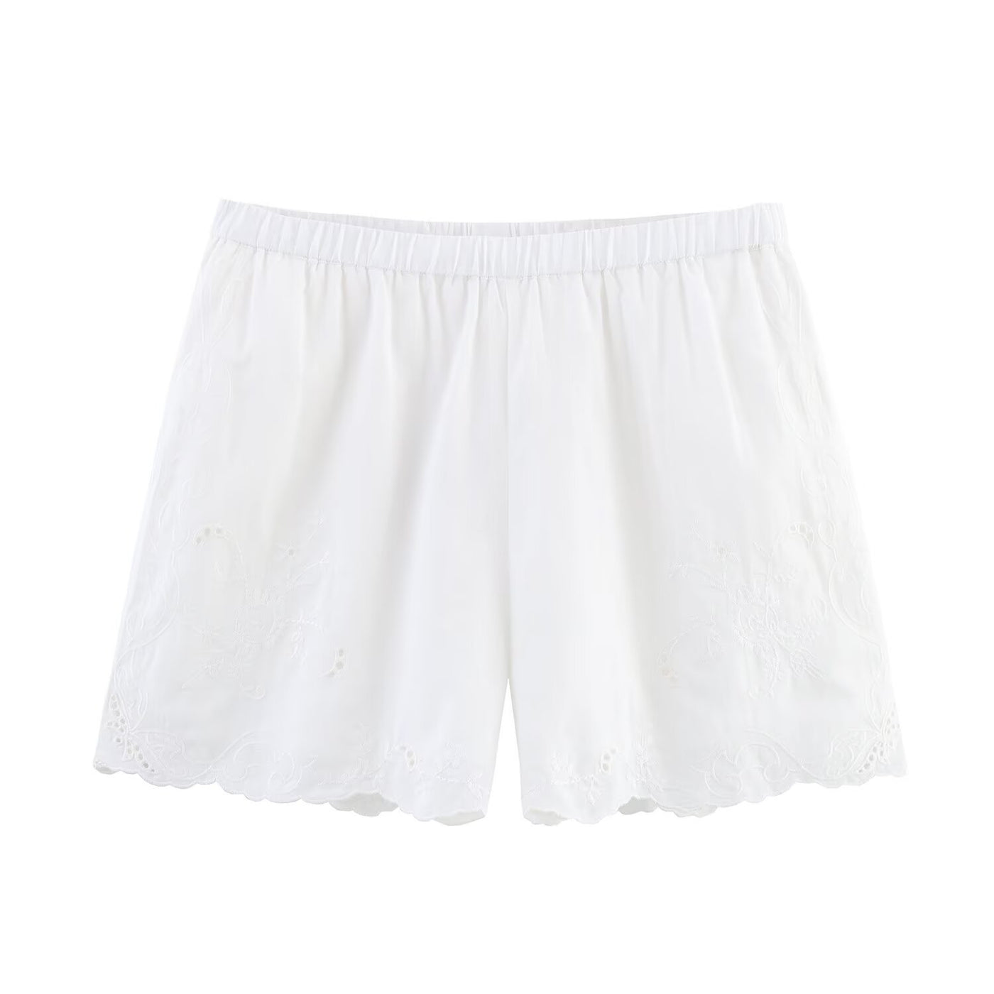 Clara | white linen shorts