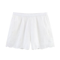 Clara | white linen shorts