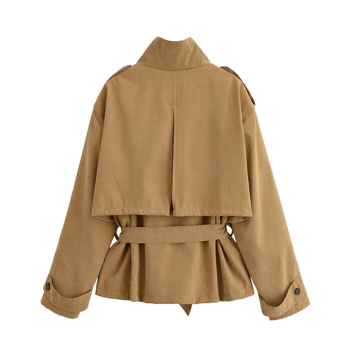 Sable | Utility Jacket Camel Belted High Neck Cropped