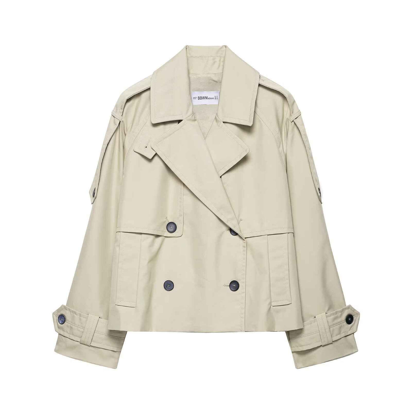 Celine | Elegant Cropped Blazer Jacket Black Double Breasted