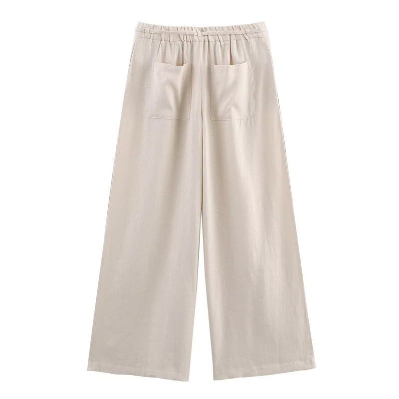 Francesca | linen wide leg pants