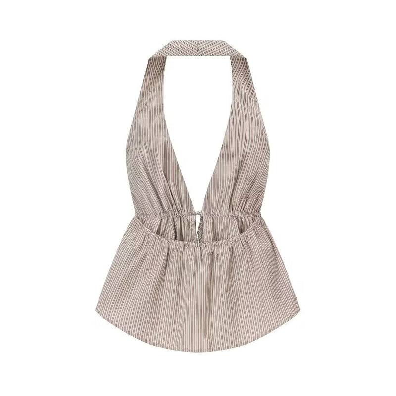 Lilah | halter tie front top