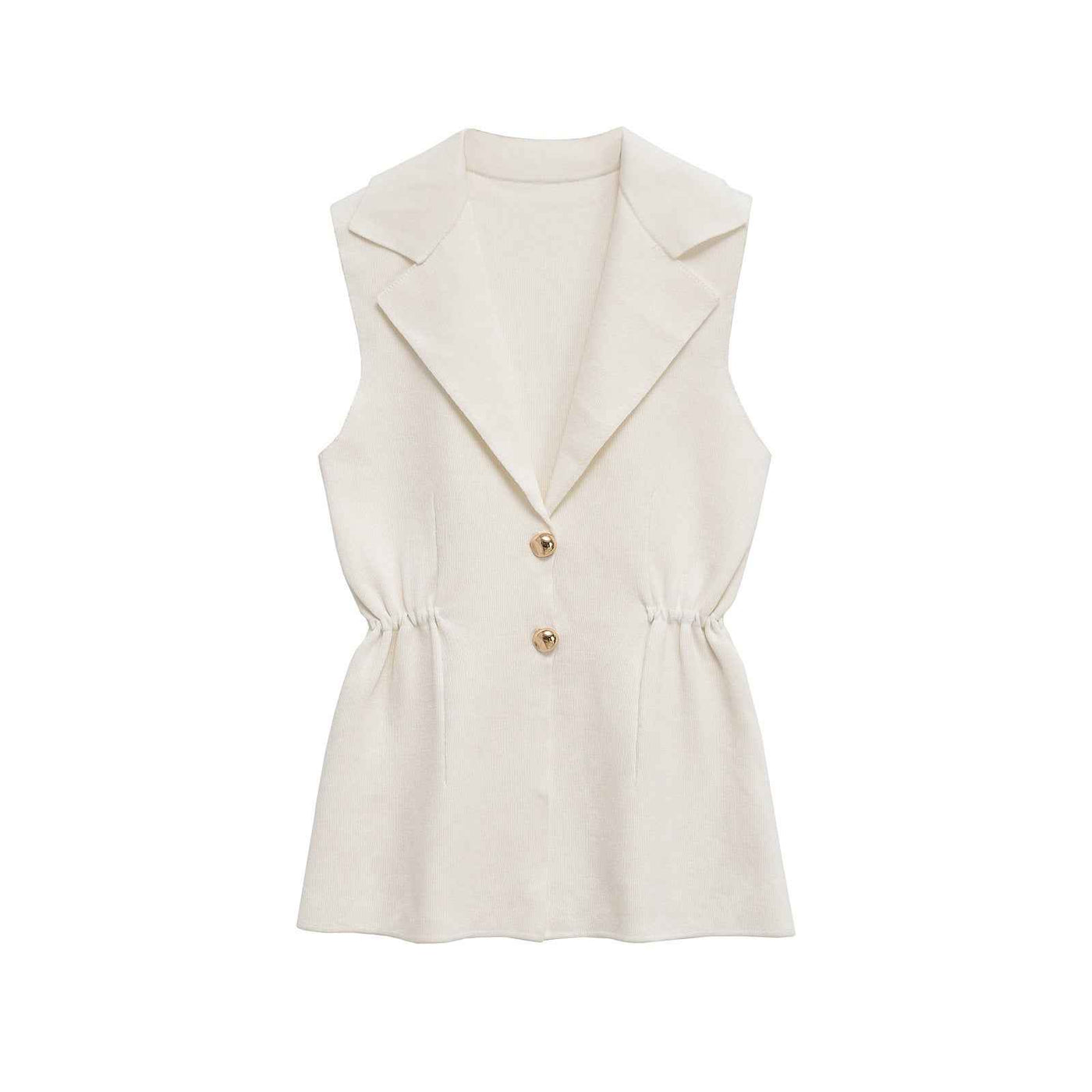 Sia | Sleeveless Blazer Purple Fitted Tailored Double Breasted