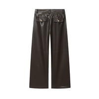 Una | leather wide leg pants