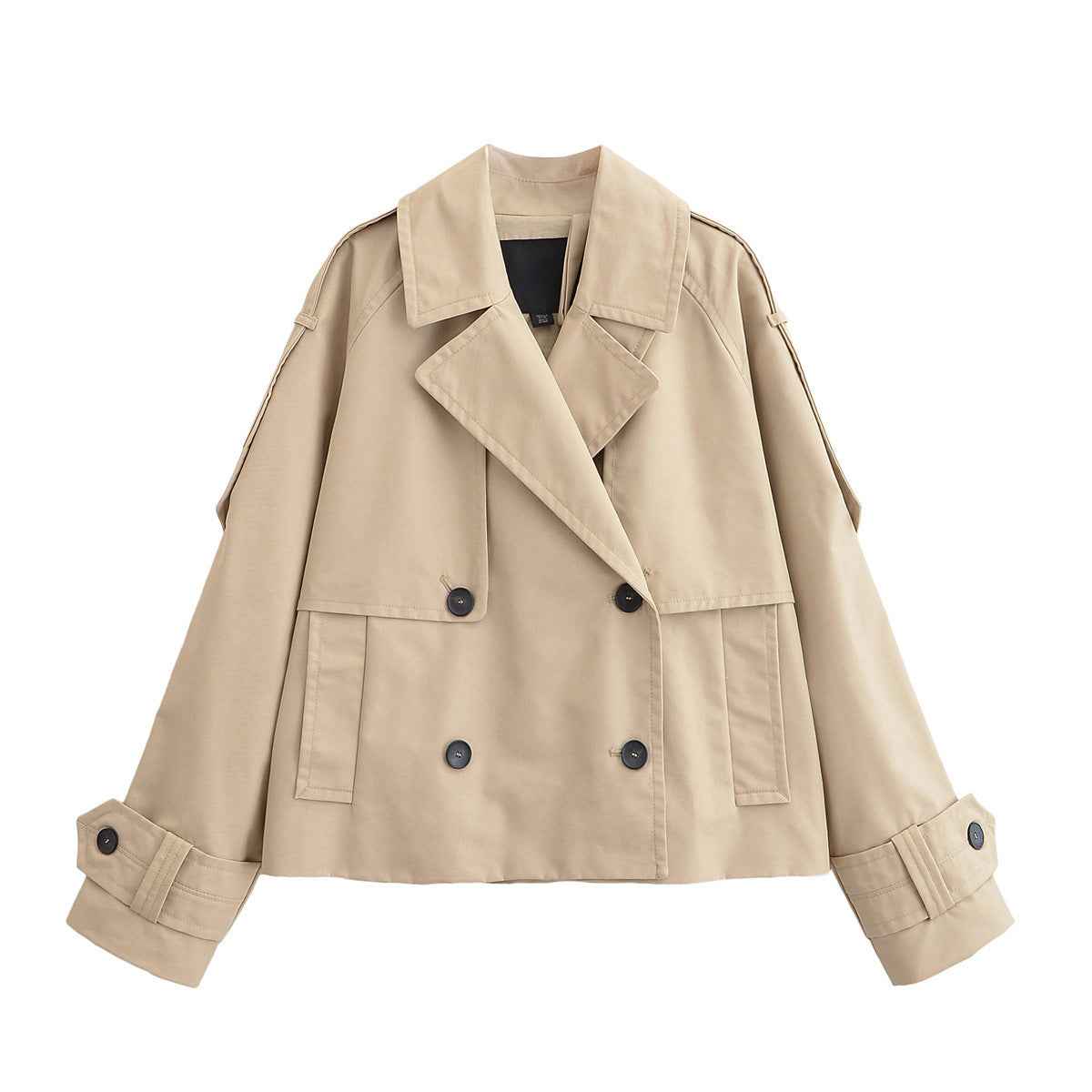 Stella | Elegant Cropped Blazer Cream Double Breasted