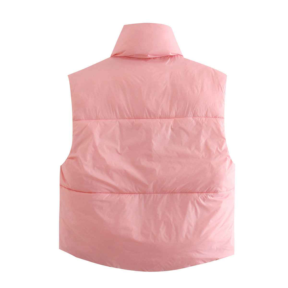 Kira | Quilted Puffer Vest Pink Sleeveless Reversible Padded Gilet