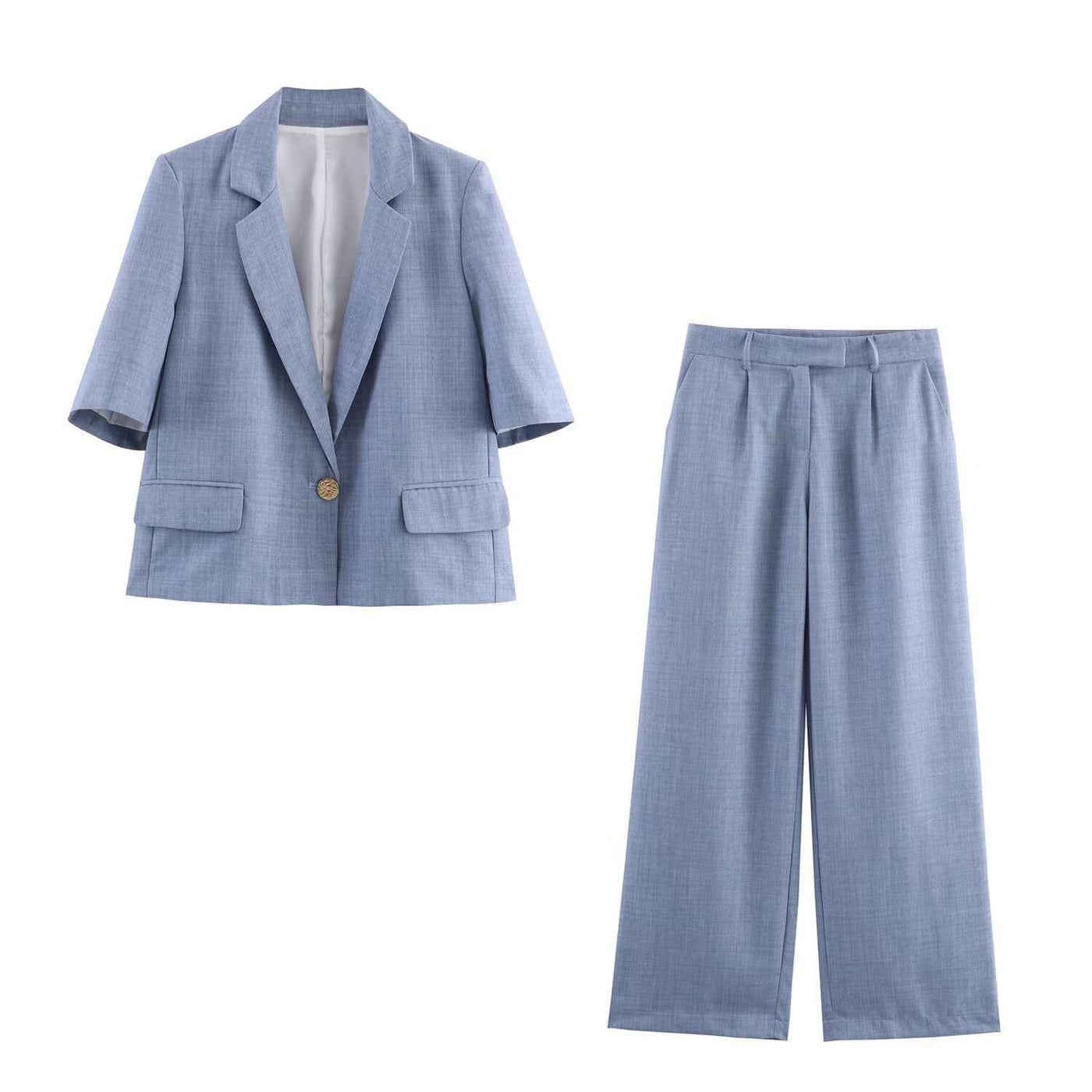 Skye | Short Sleeve Co Ord Set Blue
