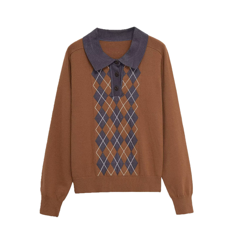 Nora | argyle knit top