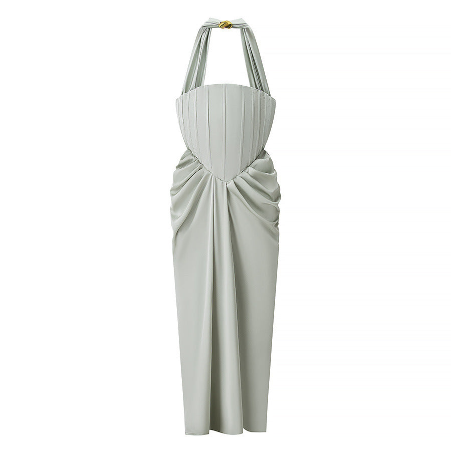 Jemima | halter neck maxi dress