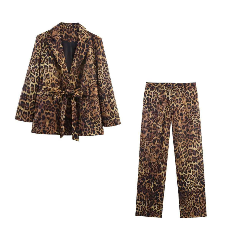 Zelda | Casual Leopard Print Suit