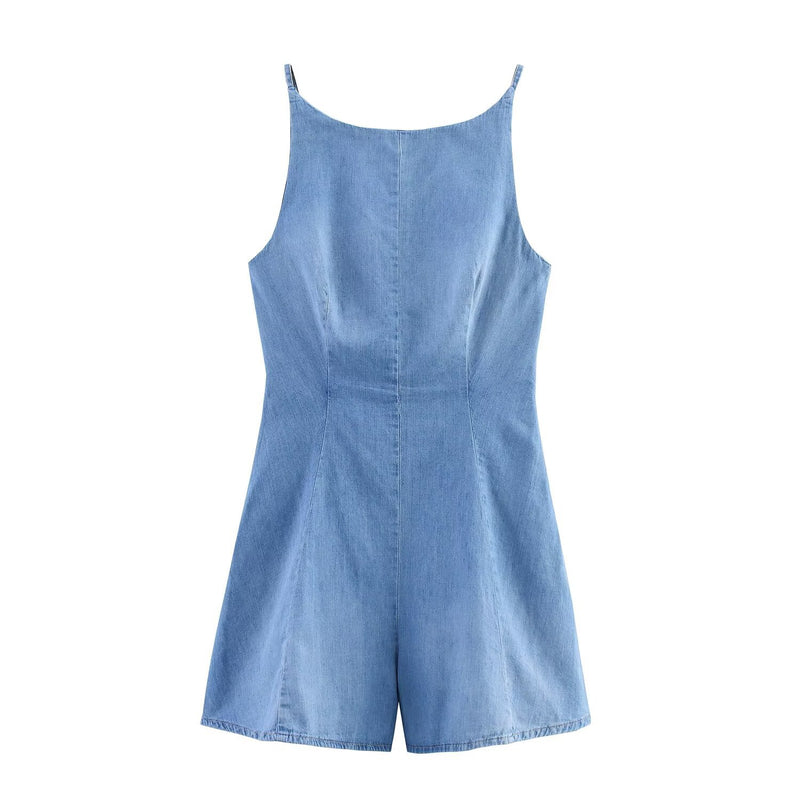 Allegra | denim romper