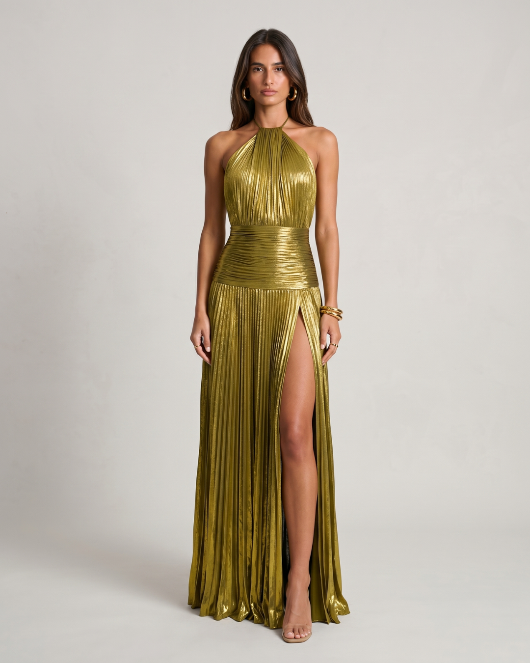 Rossa | Green Off-Shoulder Maxi Dress