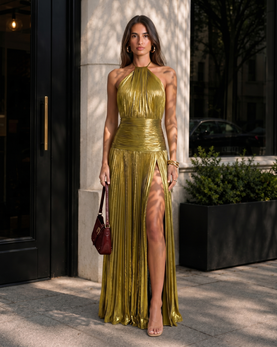Rossa | Green Off-Shoulder Maxi Dress