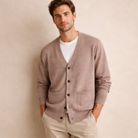 Martin | 100% Cashmere Button-Up Cardigan for Men