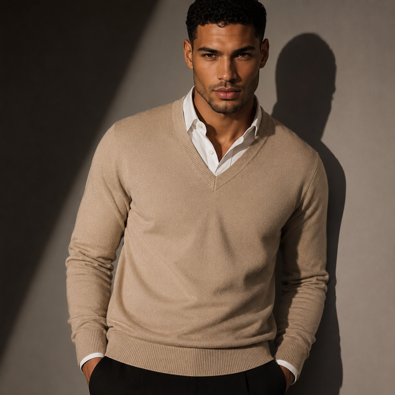 Toby | Cashmere V-Neck Knit Jumper