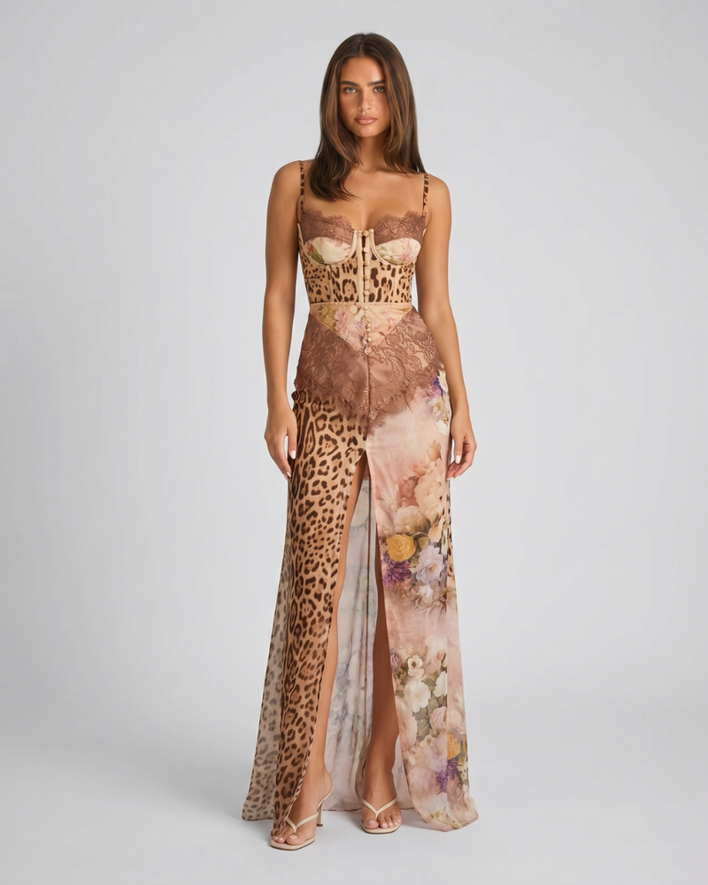 Sofia | Leopard Print Sleeveless Maxi Dress