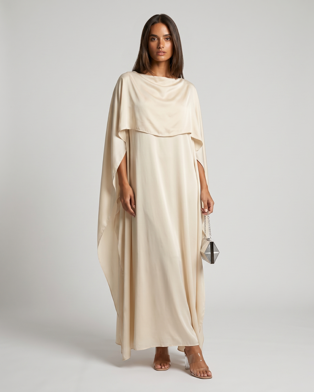 Tayma | Draped Sleeve Maxi Abaya