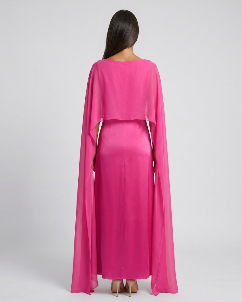 Tayma | Draped Sleeve Maxi Abaya