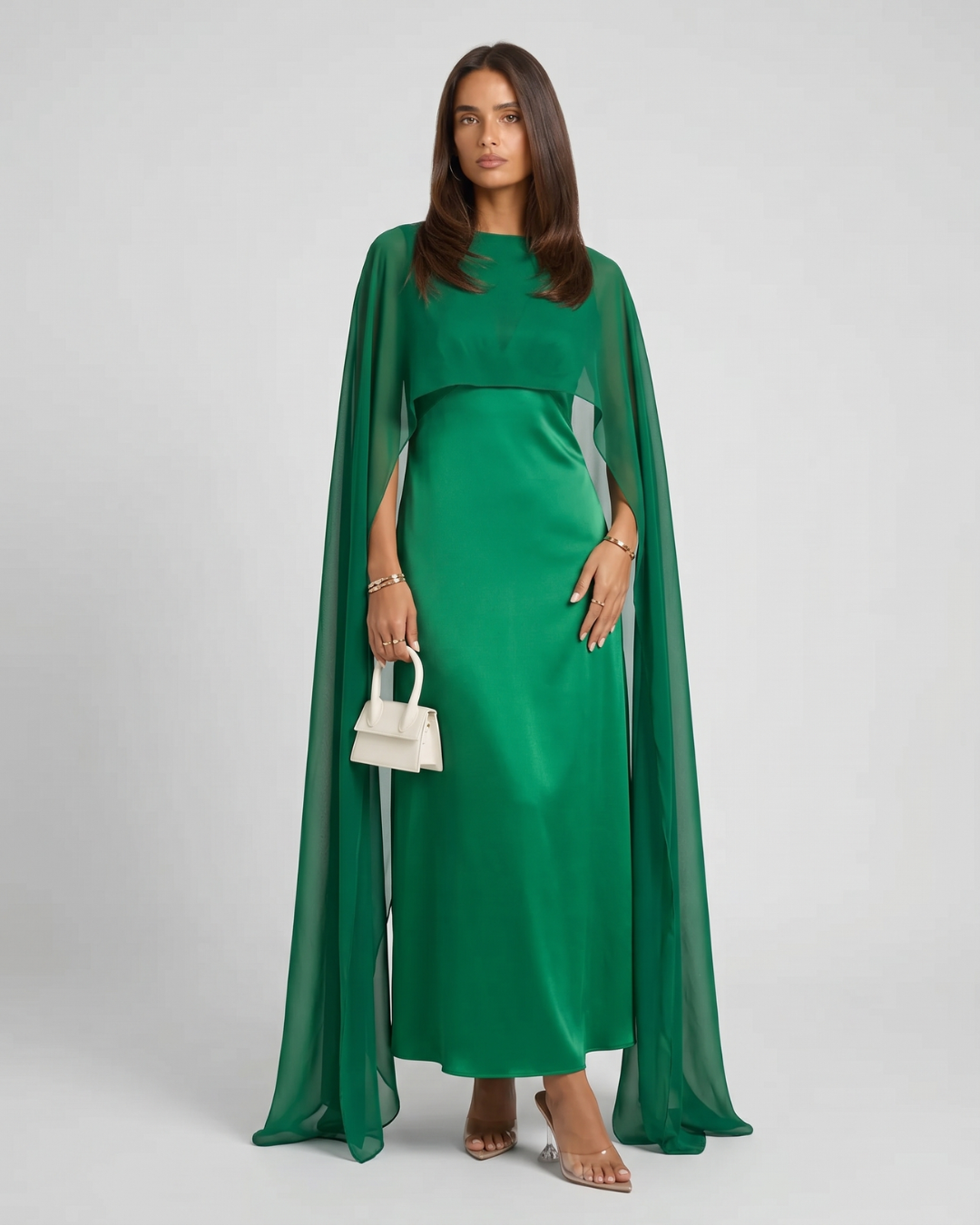 Tayma | Draped Sleeve Maxi Abaya