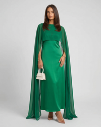 Tayma | Draped Sleeve Maxi Abaya