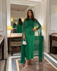 Tayma | Draped Sleeve Maxi Abaya