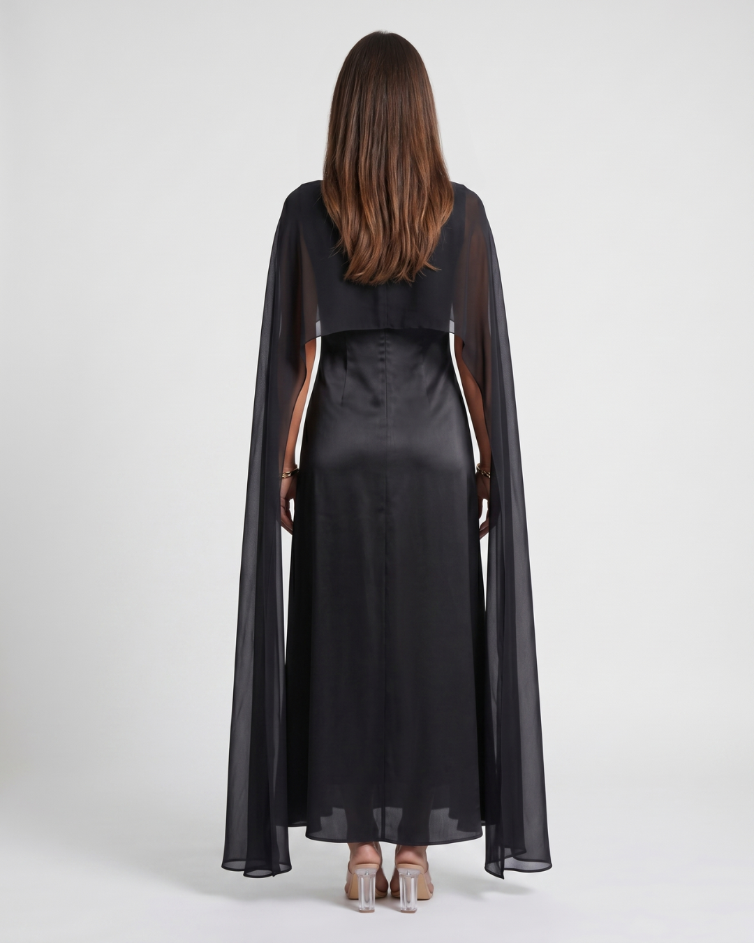 Tayma | Draped Sleeve Maxi Abaya