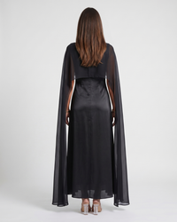 Tayma | Draped Sleeve Maxi Abaya