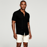 Troy | Knitted Button-Down Short Sleeve Summer Shirt