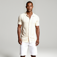 Troy | Knitted Button-Down Short Sleeve Summer Shirt