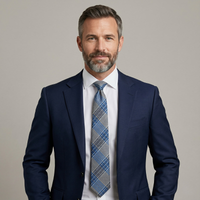 Alexander silk tie Blue