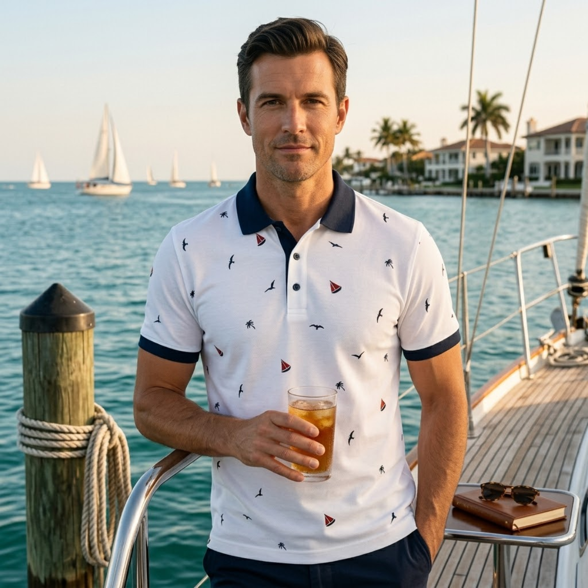 Joel | Printed Golf Polo Shirt