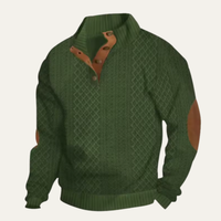 Mario | Cable Knit Waffle Texture High Collar Jumper