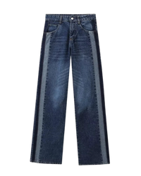 Elodie | Wide Leg Side Stripe Jeans