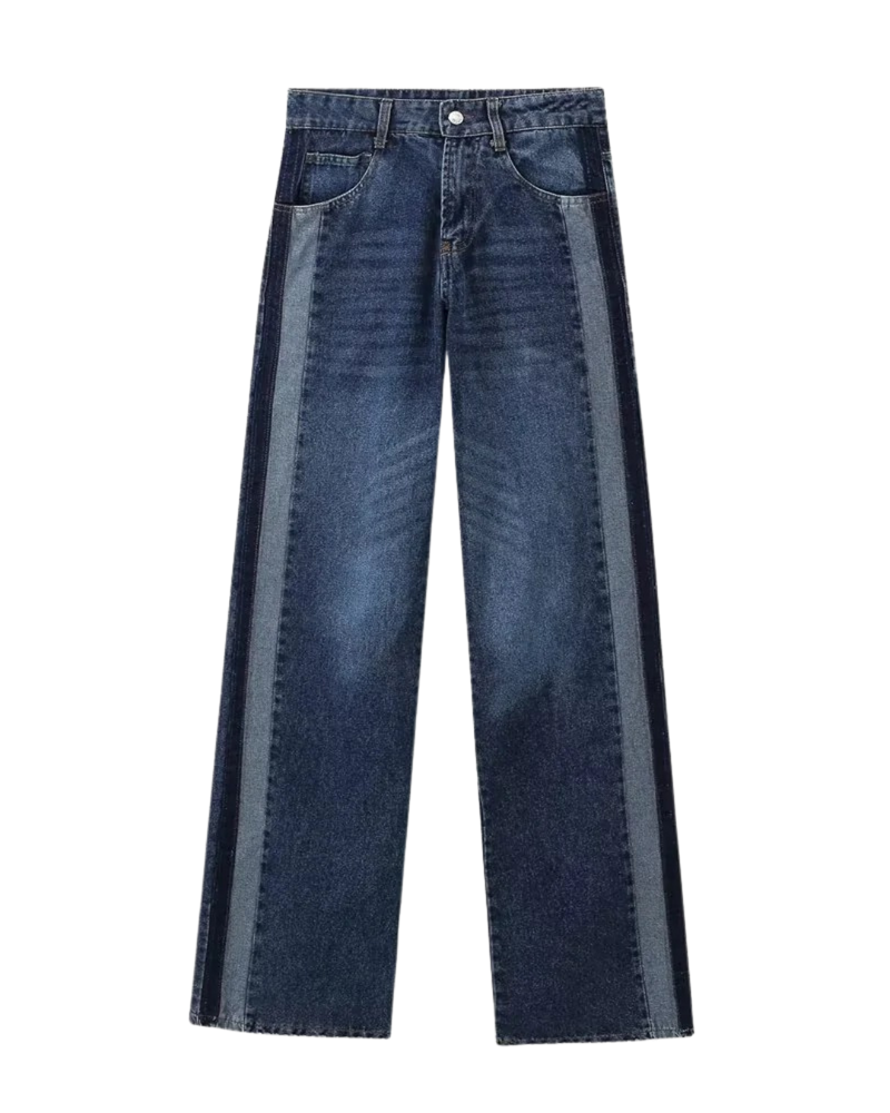 Elodie | Wide Leg Side Stripe Jeans