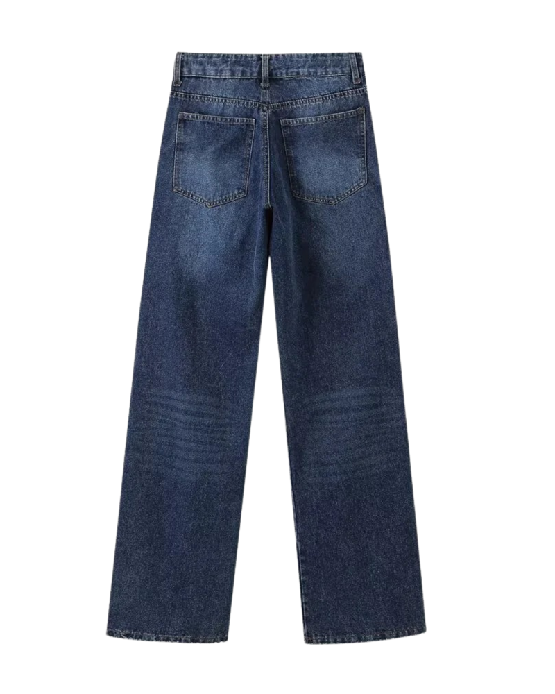 Elodie | Wide Leg Side Stripe Jeans