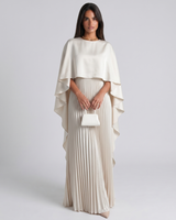 Veda | Pleated High Neck Maxi Dress