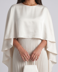 Veda | Pleated High Neck Maxi Dress