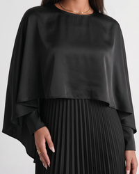 Veda | Pleated High Neck Maxi Dress
