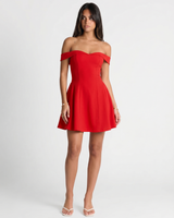 Zariyah | Off-Shoulder Sculpted Mini Dress