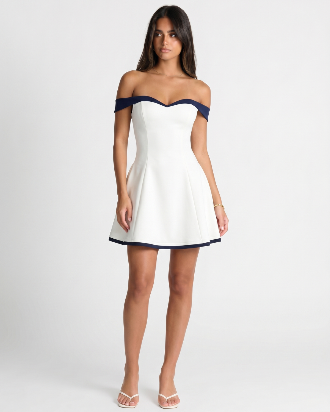 Zariyah | Off-Shoulder Sculpted Mini Dress