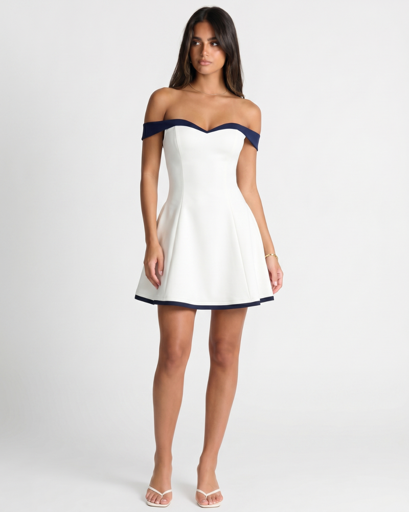 Zariyah | Off-Shoulder Sculpted Mini Dress
