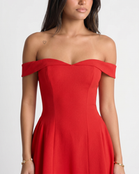 Zariyah | Off-Shoulder Sculpted Mini Dress