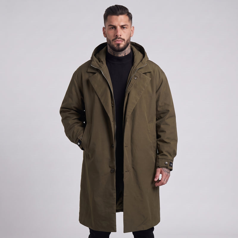 Salisbury Men's Convertible Trench Coat Green