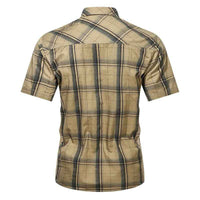 Compton flannel shirt plaid weave detail
