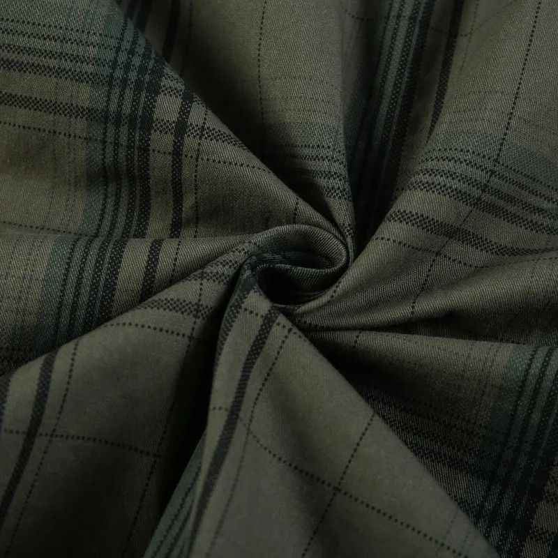 Compton flannel shirt button front detail