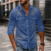 Finlay men's denim shirt in Blue Denim